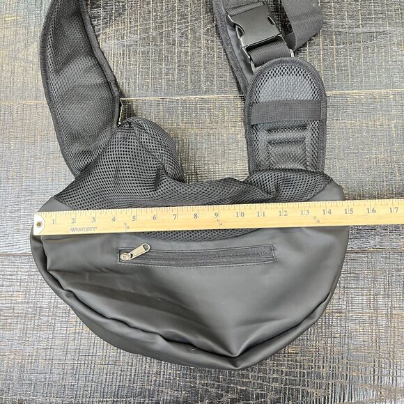 Yudodo Black Breathable Mesh Travel Safe Carrier Sling Bag Men's Size S - Picture 5 of 6